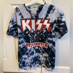 Liquid Blue KISS Destroyer '76 Tie-Dye Tee Medium